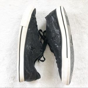 🌹Converse One Star Sparkling Black Shoes